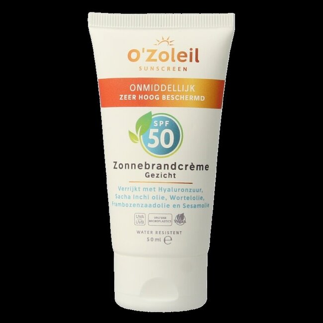 Zonnebrandcreme gezicht SPF50 50 Milliliter