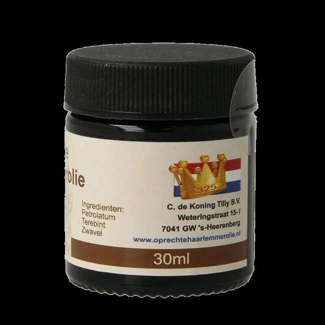 Pommade à l'huile de Haarlem véritable De Koning Tilly 30 ml