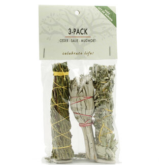 Volatile Volatile Smugde 3 pack witte salie ceder & mugwort 1 Stuks