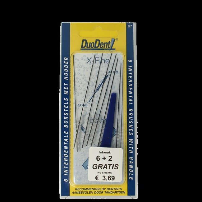 Interdentale borstels x-fine 8 Stuks
