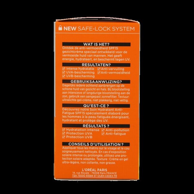 Men Expert Hydra energetic hydraterende gezichtscreme SPF15 50 Milliliter