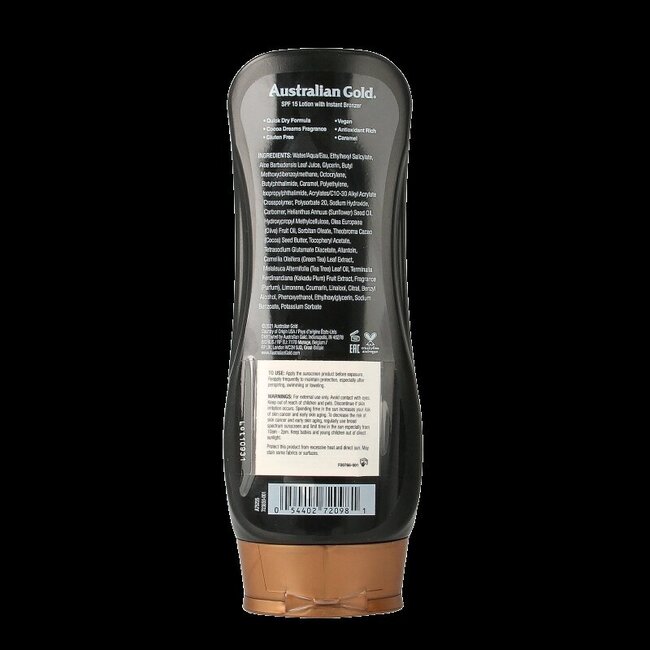 Australian Gold Lotion met bronzer SPF15 237 Milliliter