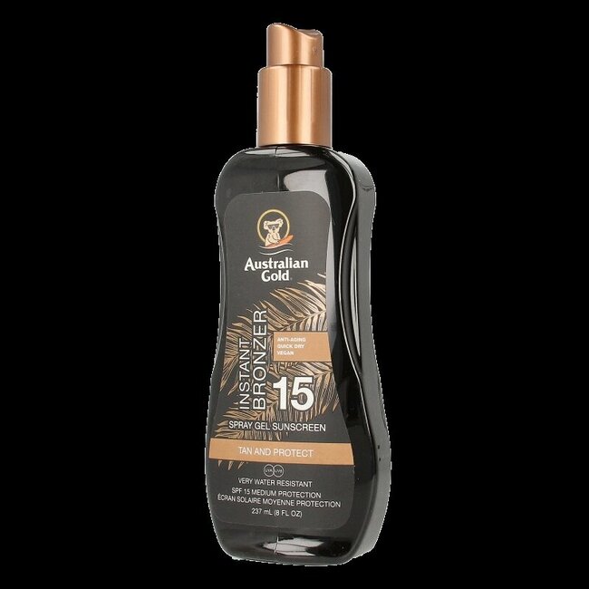 Australian Gold Spray gel met bronzer SPF15 237 Milliliter