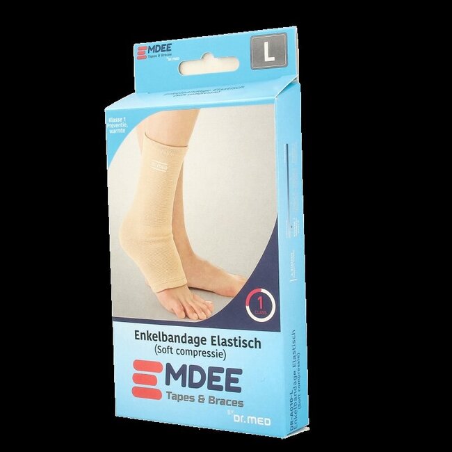 Emdee Elastic support enkel maat L huidskleur 1 Stuks