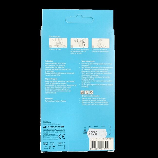 Emdee Chevillère de maintien élastique taille L couleur chair 1 pièce