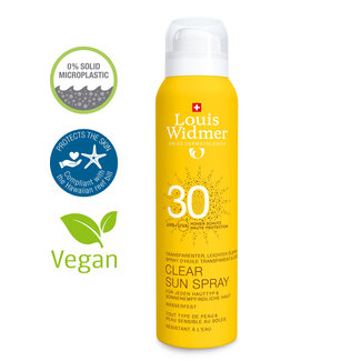 Louis Widmer Clear sun spray 30 zonder parfum 125 Milliliter