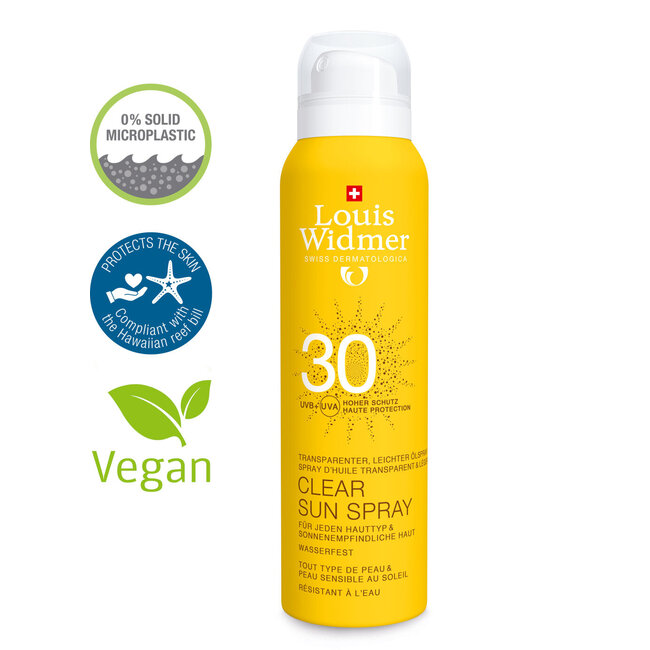 Clear sun spray 30 zonder parfum 125 Milliliter