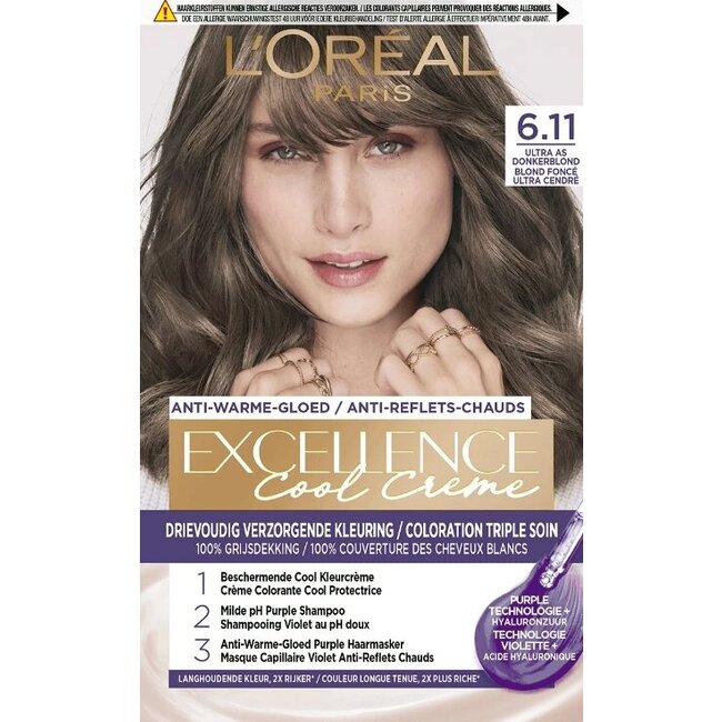 Cool creme 6.11 ultra as donkerblond 1 Stuks