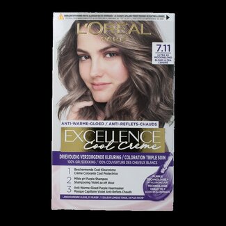 Excellence Excellence Cool Crème 7.11 Blond Ultra Cendré 1 Unité