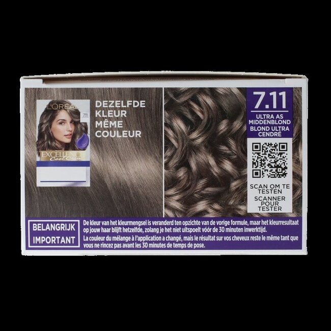 Excellence Cool creme 7.11 ultra asblond 1 Stuks