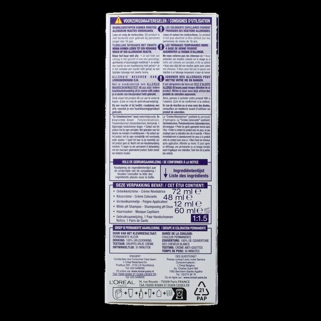 Excellence Cool Crème 7.11 Blond Ultra Cendré 1 Unité