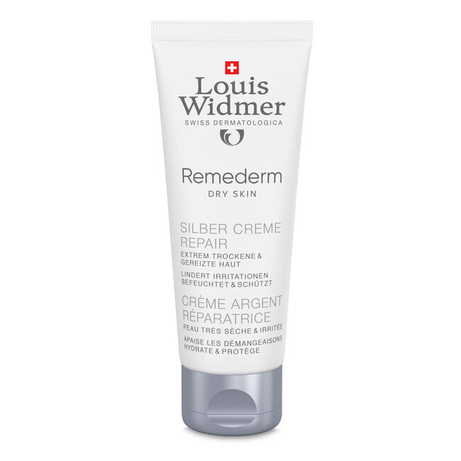 Louis Widmer Remederm dry skin zilver creme repair parfumvrij 75 Milliliter