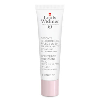 Louis Widmer Getinte dagcreme UV20 BR02 parfumvrij  30 Milliliter