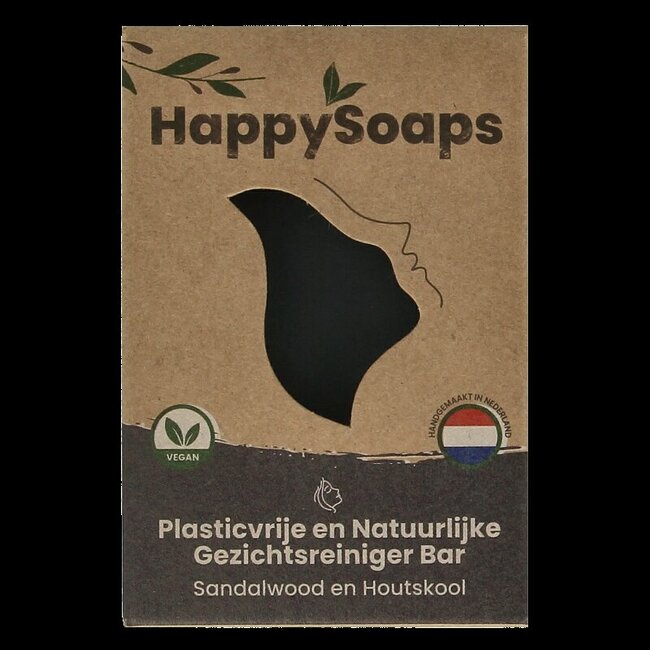 Gezichtsreiniger bar houtskool en sandelwood 70 Gram