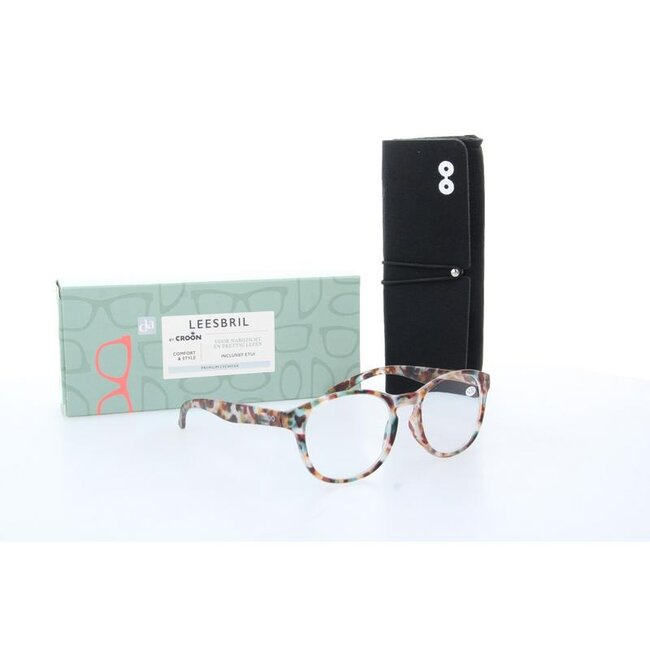 Leesbril Neville Havanna multi colors +2.5  1 Stuks
