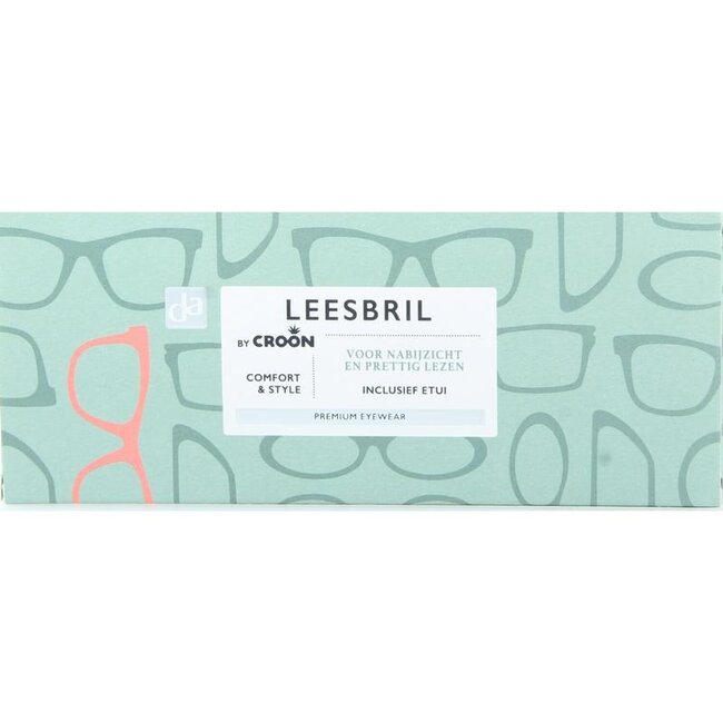 Leesbril Montel grey transparant +2  1 Stuks