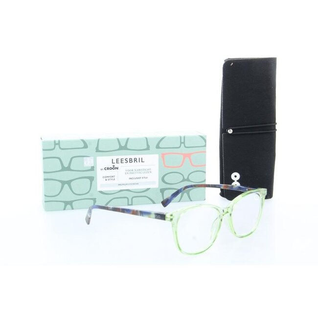 Leesbril Monroe green +3  1 Stuks