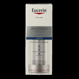 Eucerin Hyaluron-filler + 3x effect peeling & serum nacht 30 Milliliter