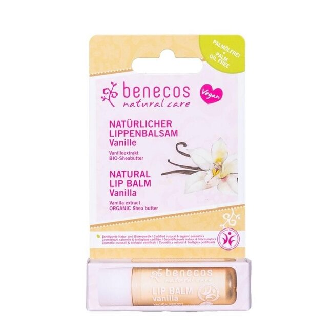 Natural lipbalm vanilla in box 1 Stuks