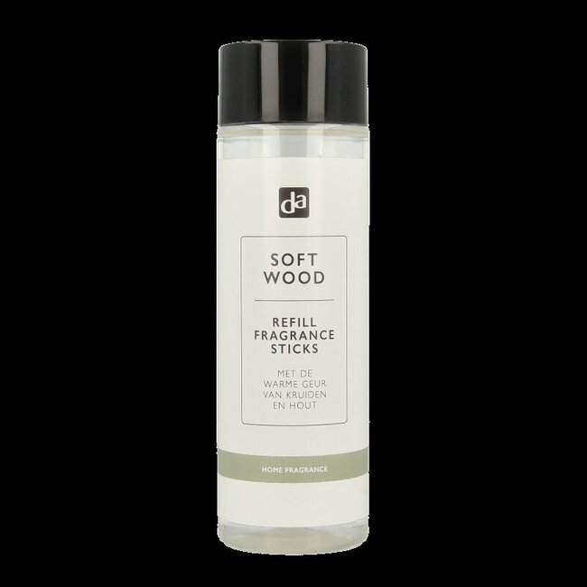 Geurstokjes navul soft wood  200 Milliliter