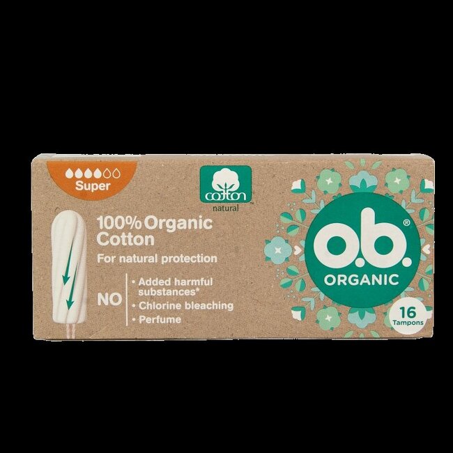 Tampons  organic super 16 Stuks