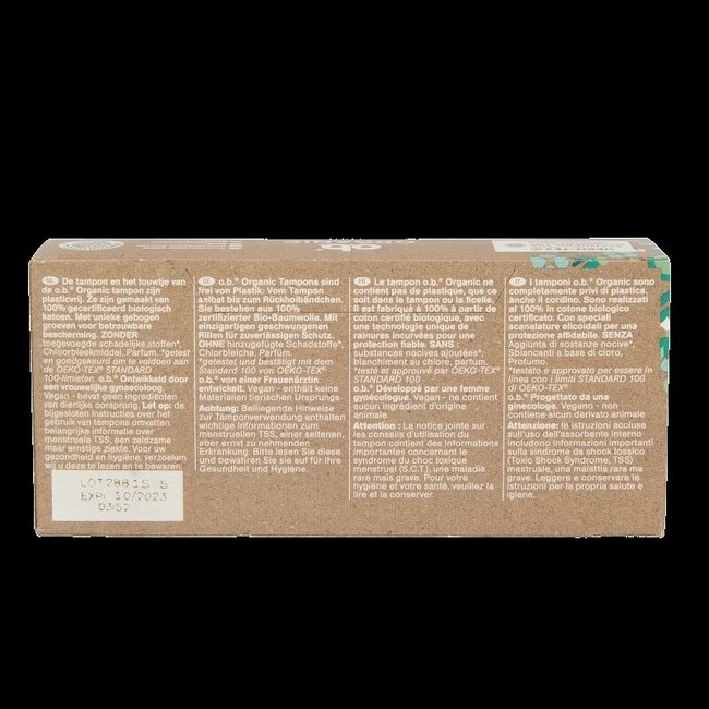 OB Tampons  organic super 16 Stuks