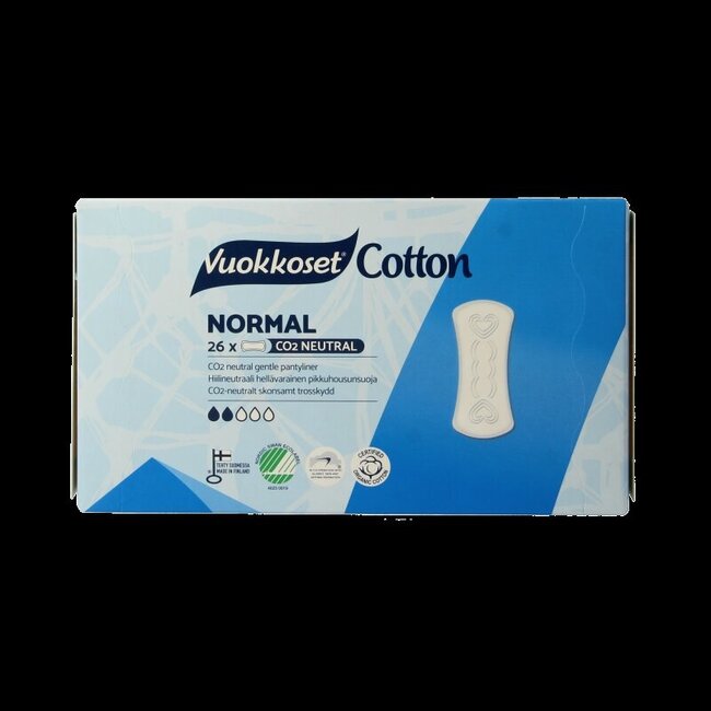 Protège-slips Vuokkoset normal coton bio 26 pièces
