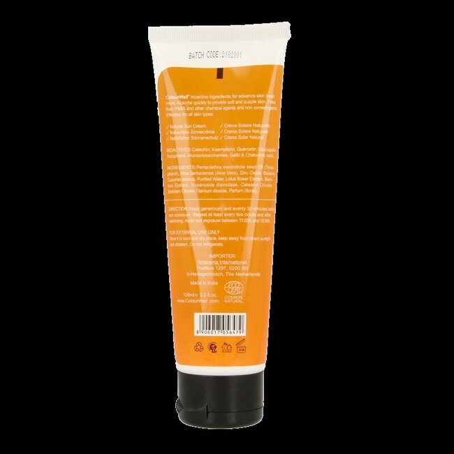 Colourwell Natuurlijke zonnecreme SPF50 100 Milliliter