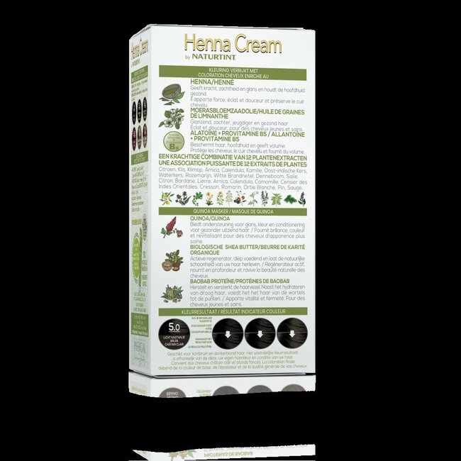 Naturtint Henna cream 5.00 licht kastanje bruin 110 Milliliter