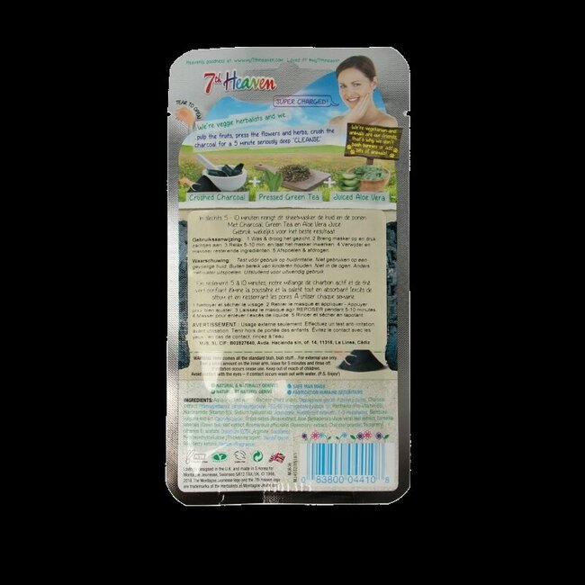 Montagne 7th Heaven masque visage charcoal tonic 1 pièce