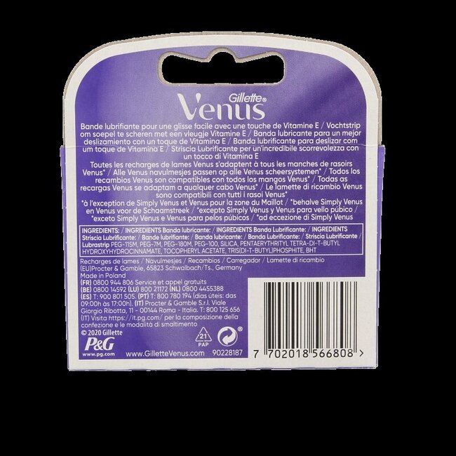 Gillette Venus deluxe smooth sensitive 3 Stuks