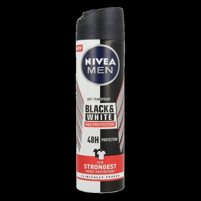 Men deodorant spray black & white max protection  150 Milliliter