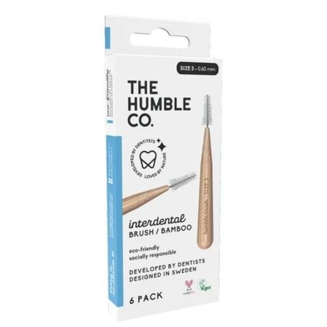 The Humble Co Interdental borstel 0.60 mm blauw 6 Stuks