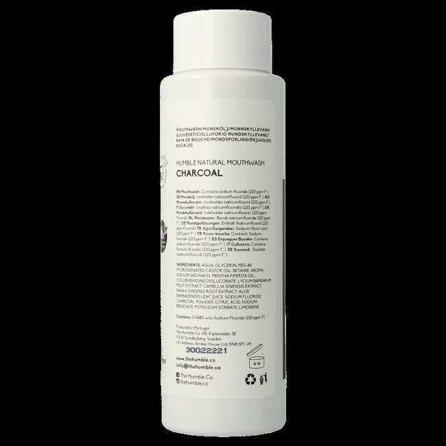 The Humble Co Mondwater Charcoal 500 Milliliter