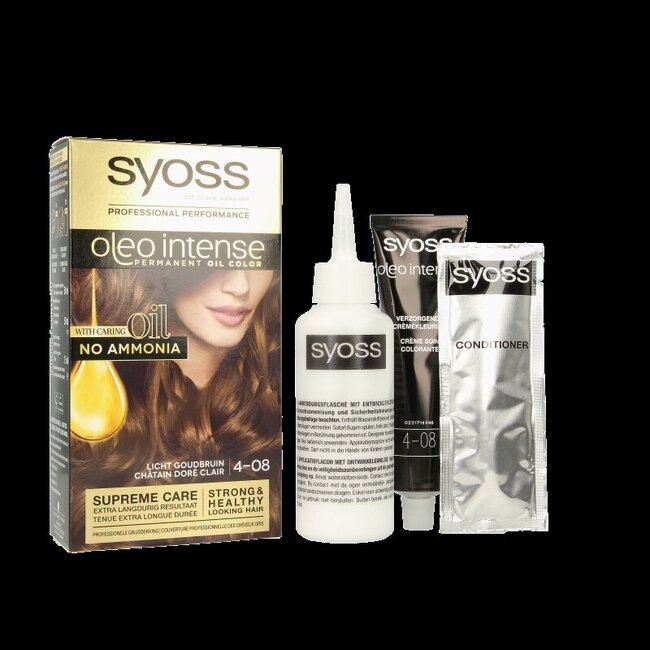 Syoss Color Oleo Intense 4-08 coloration châtain clair doré 1 Kit