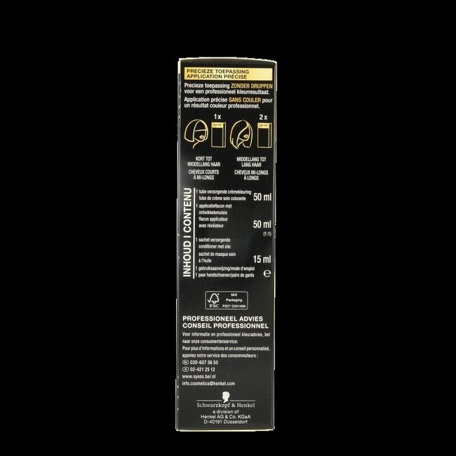 Syoss Color Oleo Intense 4-08 licht goudbruin haarverf  1 Set
