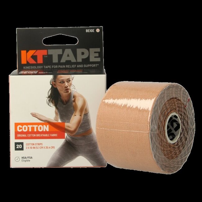 KT Tape Original prédécoupé 5 mètres beige 20 pièces