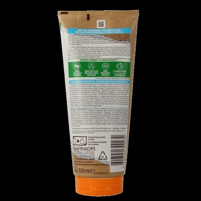 Lait Ambre Solaire Sensitive SPF50+ 200 ml