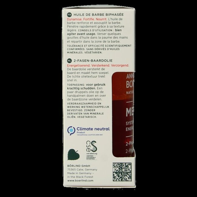 Borlind Huile à barbe 2-Phase pour hommes 30 ml