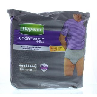Depend Pants men super maat S/M 10 Stuks