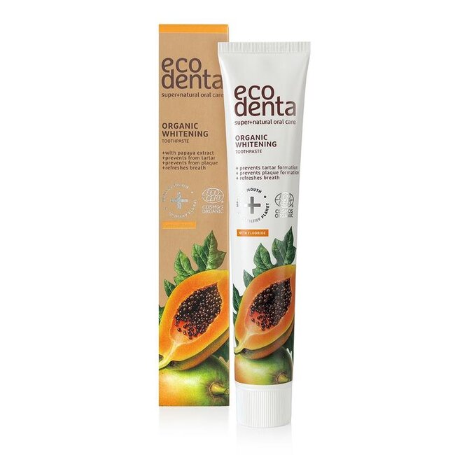 Tandpasta organic whitening papaja 75 Milliliter