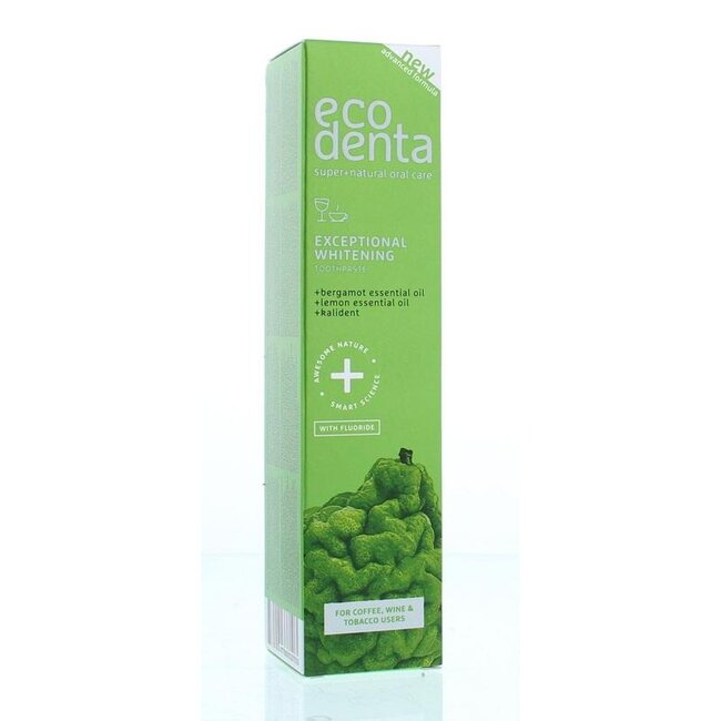 Ecodenta Tandpasta whitening bergamot citroen kalident 100 Milliliter