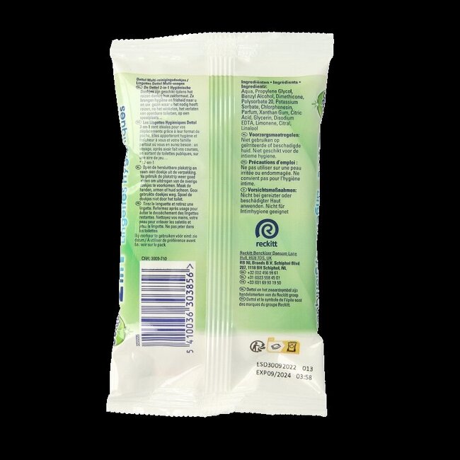 Dettol Wipes 2-in-1 12 Stuks