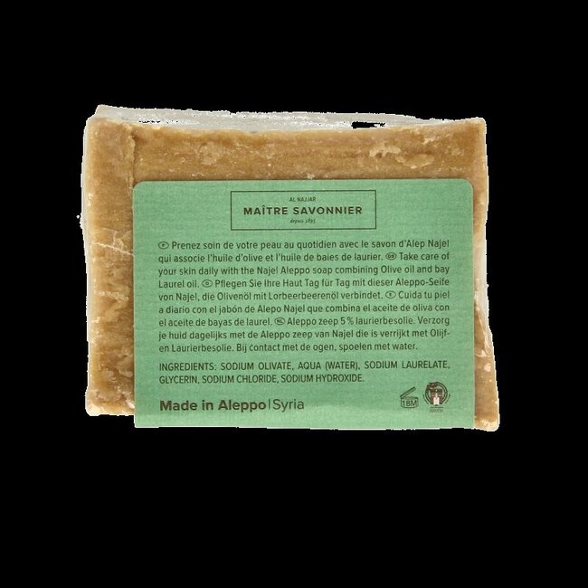 Najel Aleppo Aleppo olijf zeep 5% laurier 190 Gram