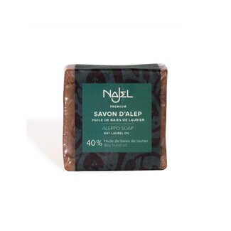 Najel Aleppo Savon d'Alep Najel 40 % d'huile de baies de laurier 185 g