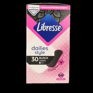 Libresse Inlegkruisjes normaal black 30 Stuks