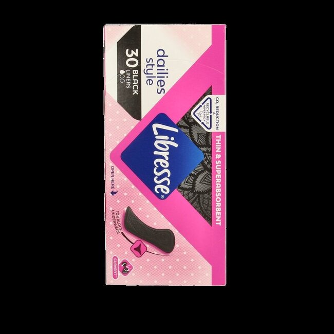 Libresse Protège-slips normal noir 30 pièces