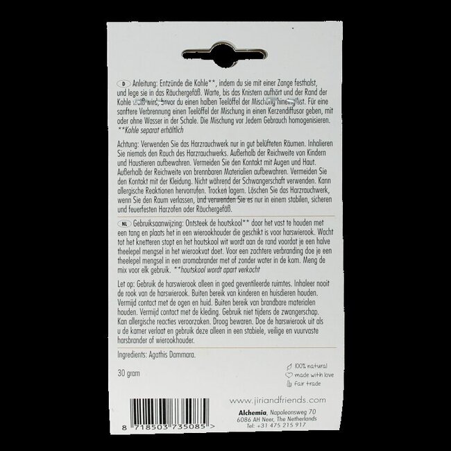 Jiri & Friends Résine d'encens copal 30 grammes