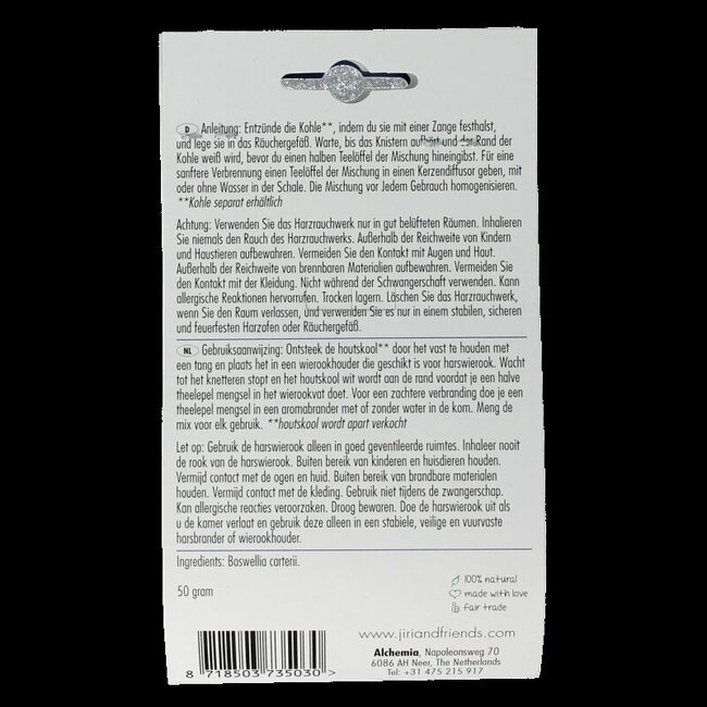 Jiri & Friends Harswierook frankincense oliban 50 Gram