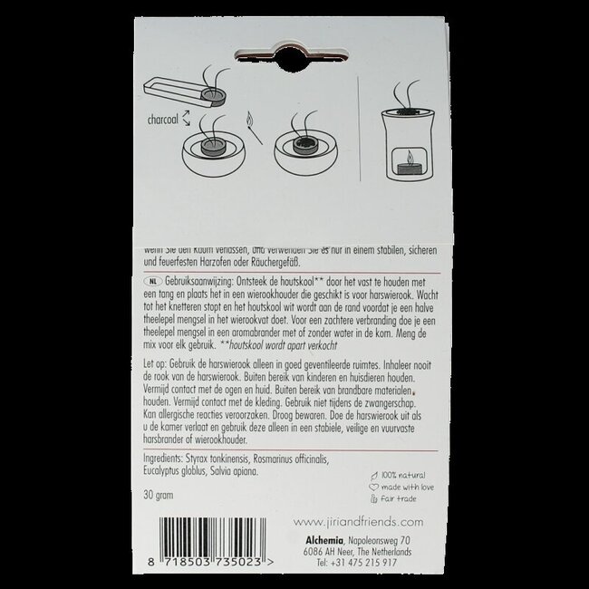 Jiri & Friends Encens en résine Clear Mind 30 g